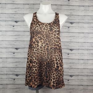 H&M Leopard 🐆 Print Swing Tank Top Sz S